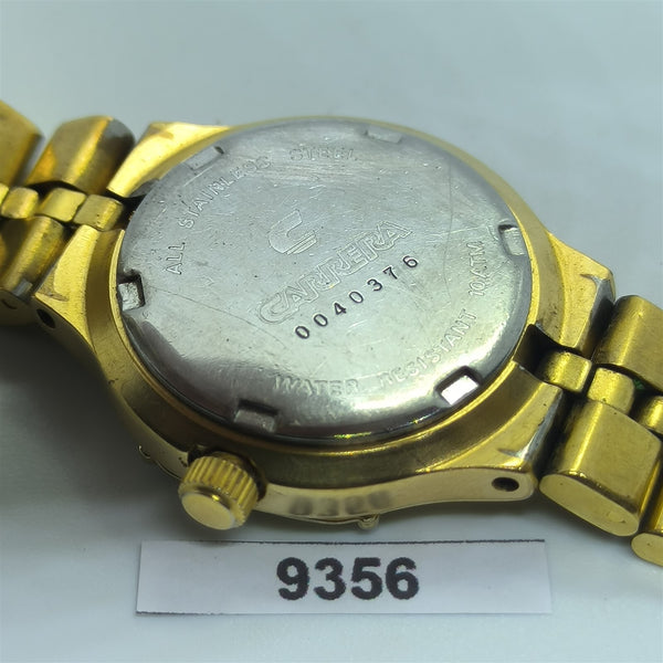 PROJECT TO FIX CARRERA LADIES GOLD PLATED QUARTZ DATE WATCH EU SHIP WATCH 9356