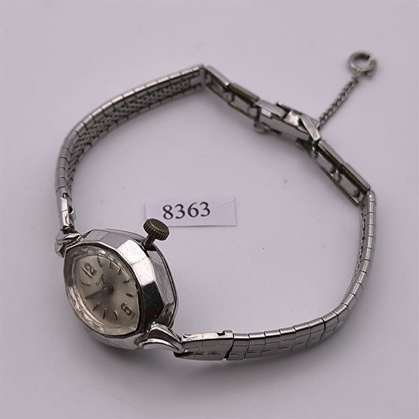 PROJECT TO FIX ART DECO ELGIN SS ARABIC LADIES MANUAL WIND WATCH 8363