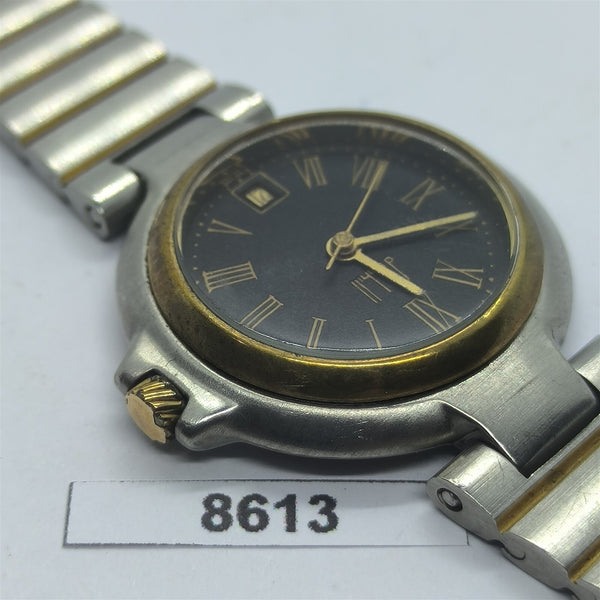 PROJECT TO FIX DUNHILL BLACK DIAL GOLD SS LADIES DRESS WATCH EU SHIP 8613