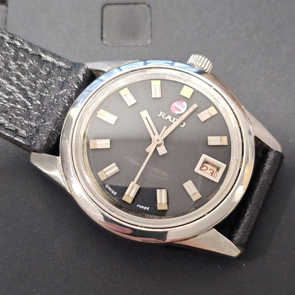 PROJECT TO FIX RADO WORLD TRAVEL ROUND THICK LUGS DATE EU SHIP MENS SS WATCH