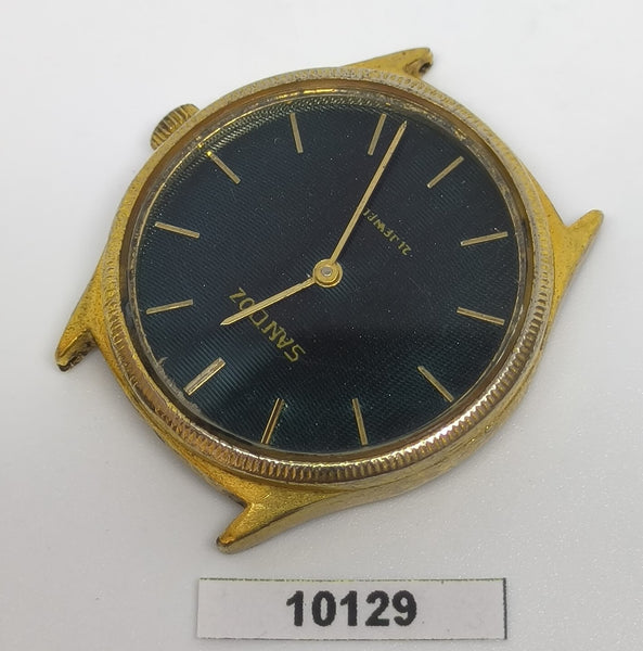 PROJECT TO FIX HENRI SANDOZ ROUND COIN RIMMED LUGS MANUAL WIND MENS WATCH 10129
