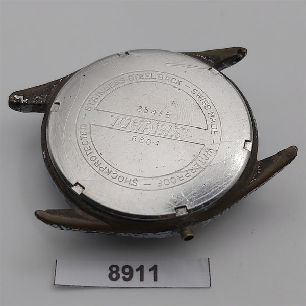 PROJECT TO FIX TUGARIS COIN RIMMED MANUAL ROUND EU SHIP MENS WATCH 8911
