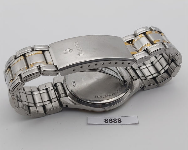 PROJECT TO FIX BULOVA MENS GOLD PLATE SS AWARD QUARTZ WATCH EU SHIP 8688