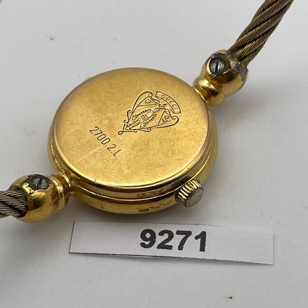 PROJECT TO FIX GUCCI LADIES GOLD DIAL BANGLE GOLD PLATE WATCH EU SHIP WATCH 9271