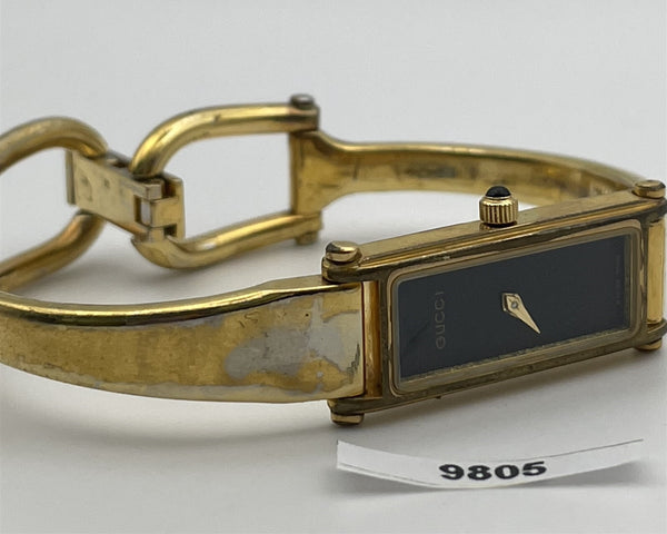 PROJECT TO FIX GUCCI LADIES BANGLE GOLD PLATE 1500 WATCH EU SHIP WATCH 9805