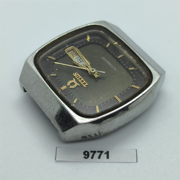 PROJECT TO FIX SOLVIL TITUS MENS SS CUSHION CASE DAY DATE WATCH EU SHIP 9771