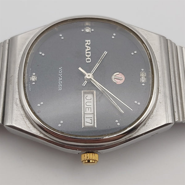 PROJECT TO FIX RADO VOYAGER SS HOODED LUGS DAY DATE EU SHIP MENS WATCH 6547