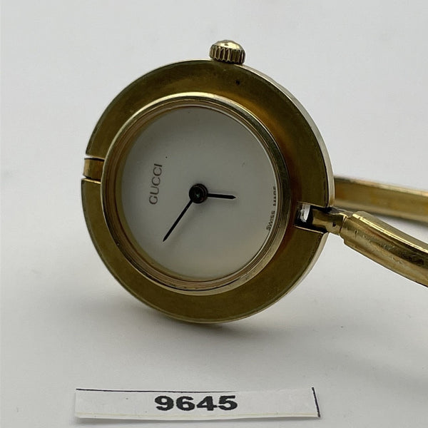 PROJECT TO FIX GUCCI LADIES GOLD DIAL BANGLE GOLD PLATE WATCH EU SHIP WATCH 9645