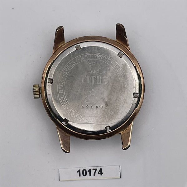 PROJECT TO FIX SOLVIL TITUS ROUND MENS MANUAL WIND ROSE PLATED WATCH 10174