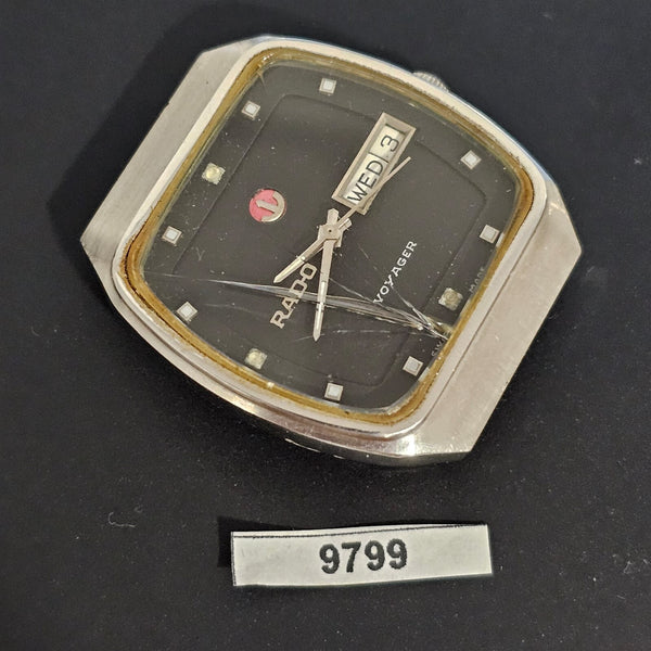 PROJECT TO FIX RADO VOYAGER SS HOODED LUGS DAY DATE EU SHIP MENS WATCH BVT09799