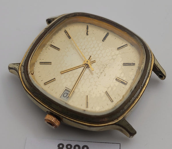 PROJECT TO FIX SOLVIL TITUS CUSHION MENS DATE AUTO GOLD PLATE WATCH 8899