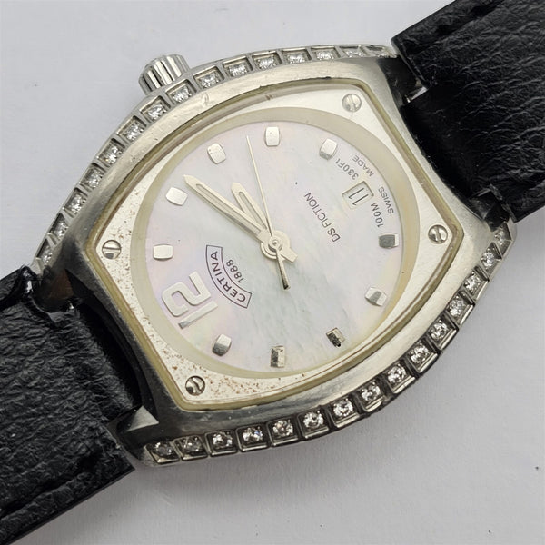 PROJECT TO FIX CERTINA MOTHER OF PEARL DATE EU SHIP LADIES WATCH NR