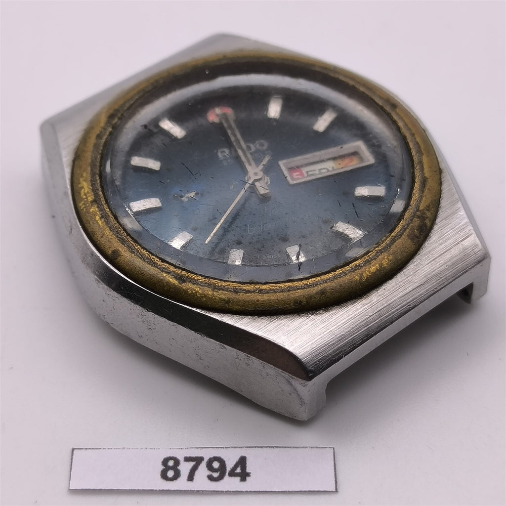 PROJECT TO FIX RADO GOLDEN HORSE GOLD SS HOODED LUGS DAY DATE MENS WATCH 8794