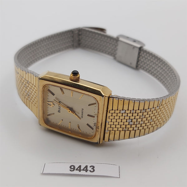 PROJECT TO FIX BULOVA QUARTZ LADIES GOLD PLATE DRESS WATCH EU SHIP 9443