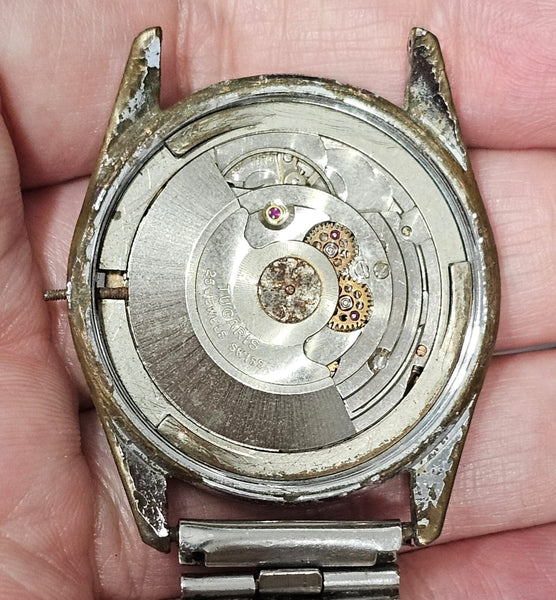 PROJECT TO FIX TUGARIS COIN RIMMED AUTOMATIC ROUND EU SHIP MENS WATCH 9230