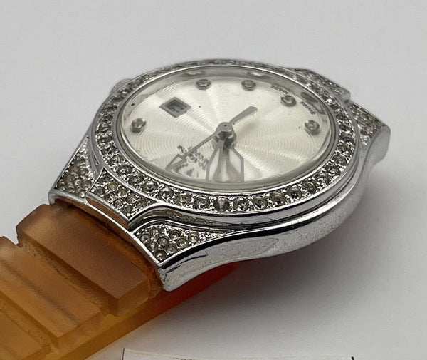 PROJECT TO FIX TECHNOMARINE SILVER DIAL PAVE DIAMOND LADIES WATCH BVT09884