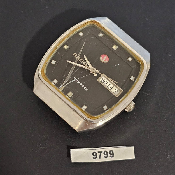 PROJECT TO FIX RADO VOYAGER SS HOODED LUGS DAY DATE EU SHIP MENS WATCH BVT09799