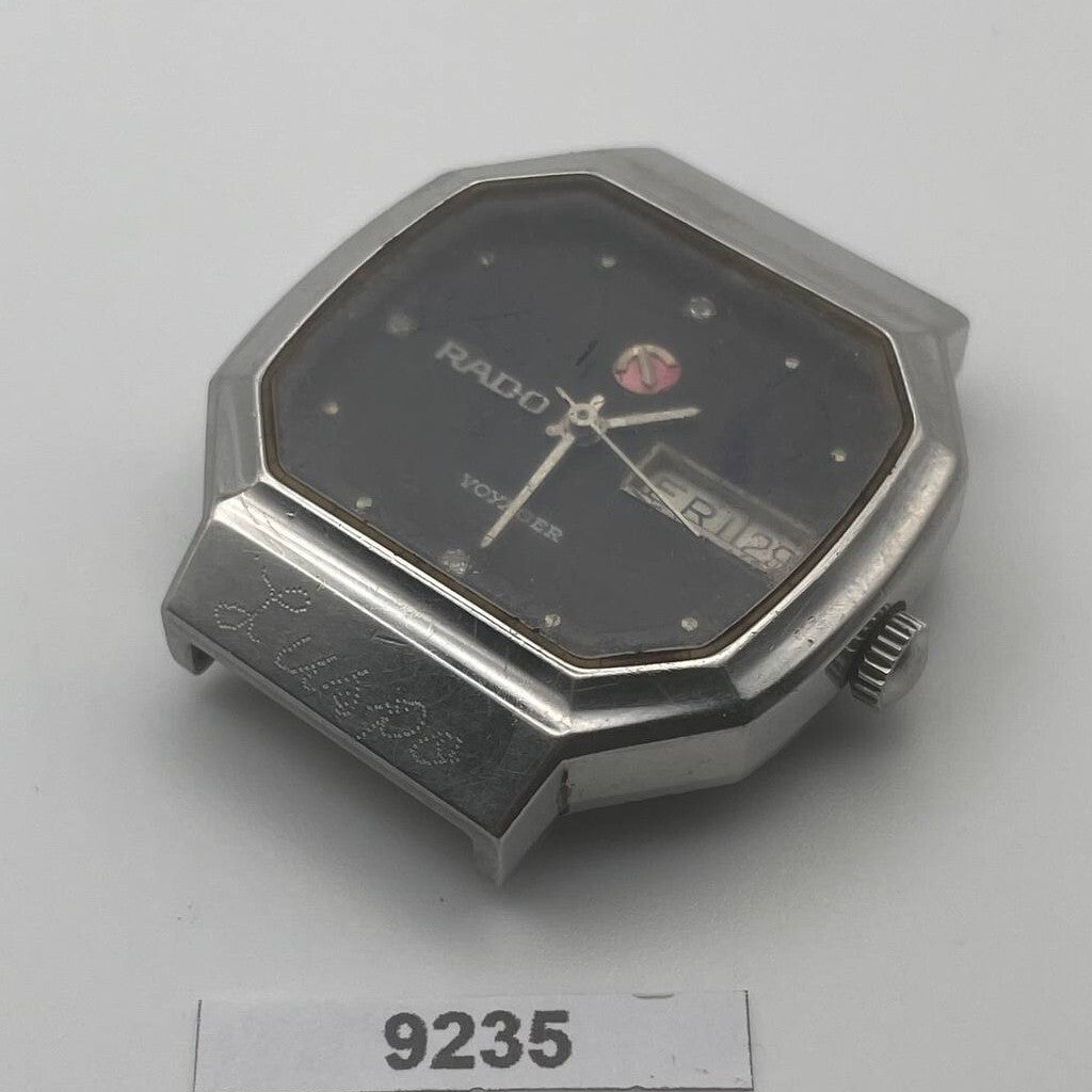 PROJECT TO FIX RADO VOYAGER SS HOODED LUGS DAY DATE EU SHIP MENS WATCH BVT09235