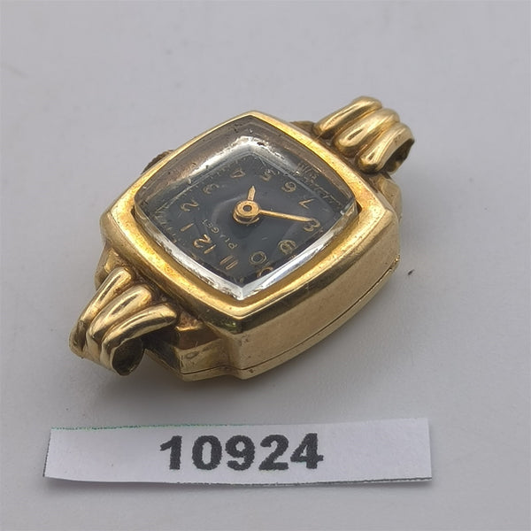 PROJECT TO FIX ART DECO PIAGET 14K SOLID GOLD ARABIC LADIES MANUAL WIND WATCH