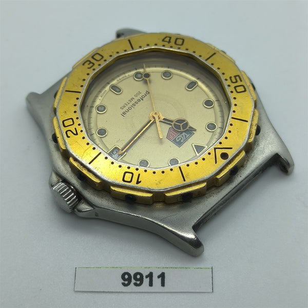 PROJECT FIX VINTAGE TAG HEUER 3000 SERIES MENS QUARTZ DATE GOLD SS WATCH BVT9911
