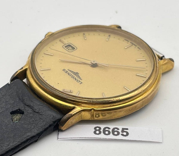 PROJECT TO FIX LONGINES GOLD QUARTZ DATE MENS WATCH EU SHIP 8665
