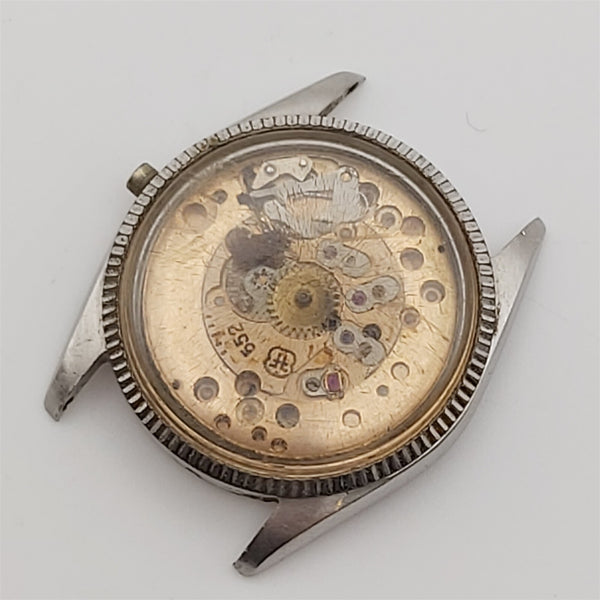PROJECT FIX WALTHAM COIN RIMMED BOY SIZE THICK LUGS MANUAL WIND WATCH 6631