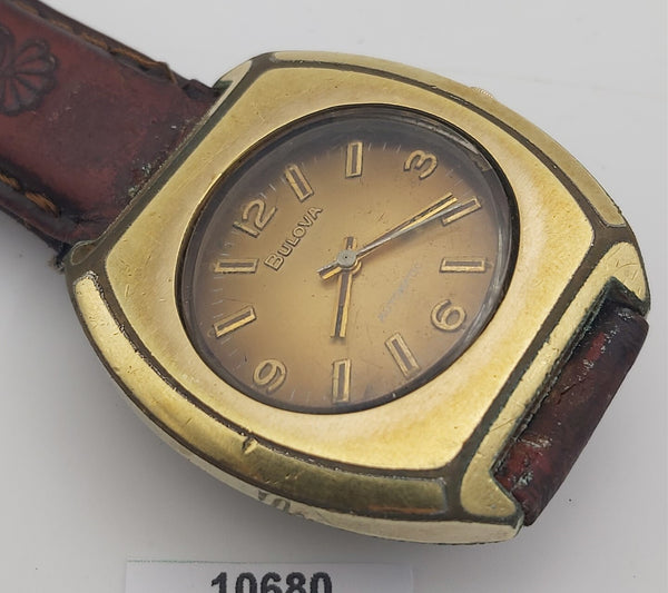 PROJECT TO FIX BULOVA GOLD PLATE AUTOMATIC WIND MENS DRESS WATCH 10680