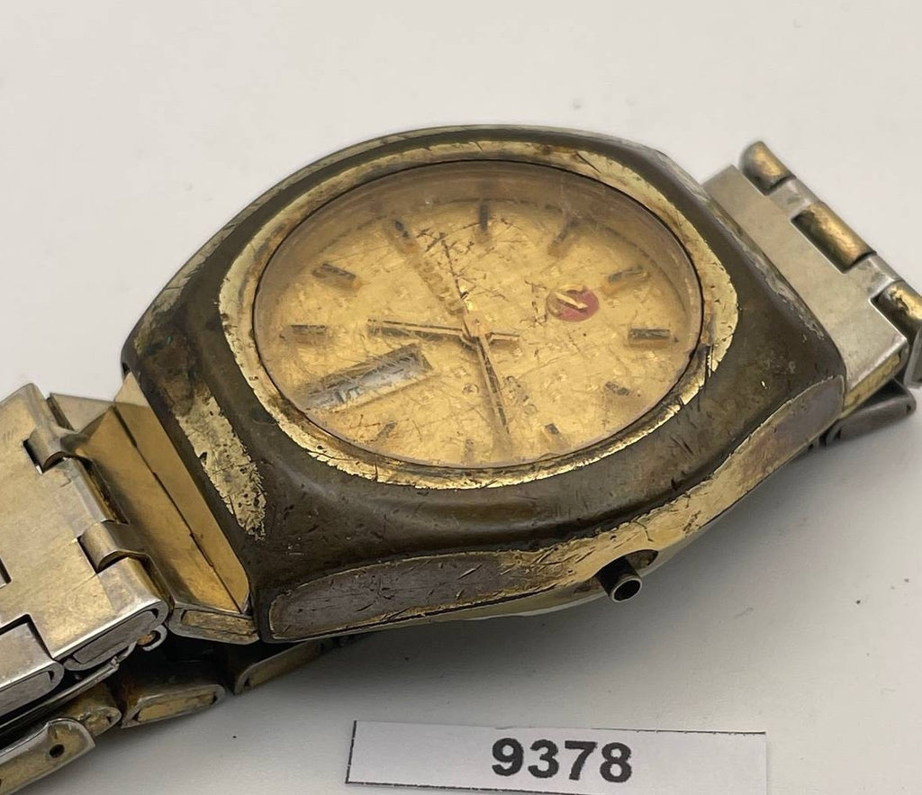 PROJECT TO FIX RADO STAG GOLD AUTOMATIC BOTTOM DAY DATE EU SHIP MENS WATCH 9378