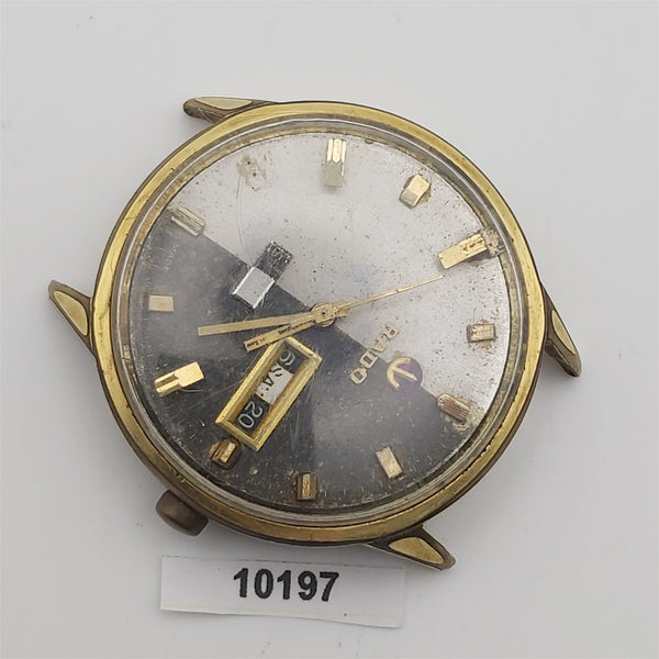 PROJECT TO FIX RADO STARLINER GOLD DAY DATE EU SHIP MENS WATCH 10197
