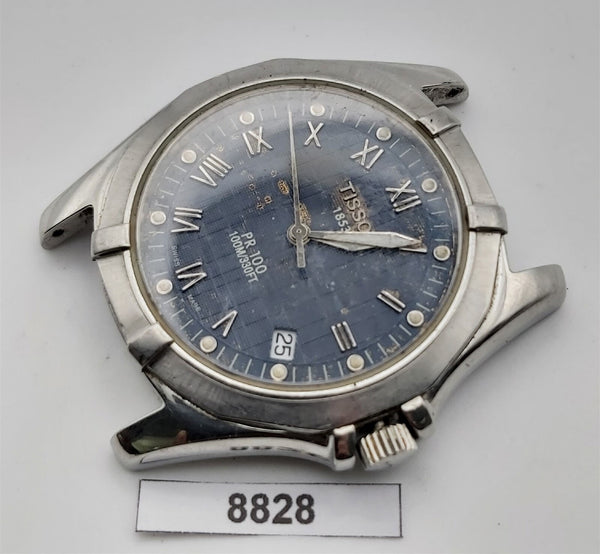 PROJECT TO FIX TISSOT ROMAN DIAL MENS QUARTS ROUND WATCH 8828 EU SHIP