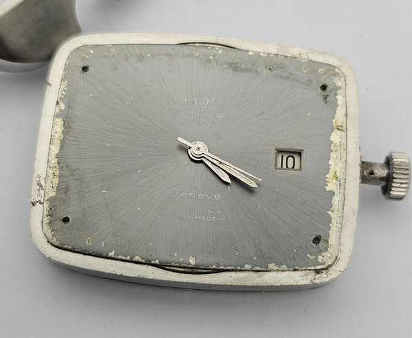 PROJECT TO FIX OMEGA GENEVE CUSHION AUTOMATIC DRESS SS DATE MENS WATCH