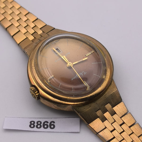 PROJECT TO FIX VALGINE OBLONG CASE AUTO BOTTOM DATE LADIES WATCH 8866