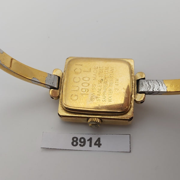 PROJECT TO FIX GUCCI LADIES GOLD 1900 BANGLE GOLD PLATE WATCH EU SHIP WATCH 8914
