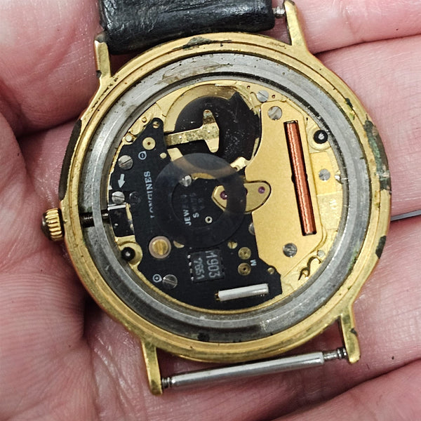 PROJECT TO FIX LONGINES GOLD QUARTZ DATE MENS WATCH EU SHIP 8665