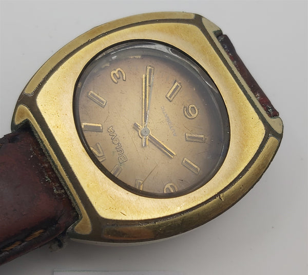 PROJECT TO FIX BULOVA GOLD PLATE AUTOMATIC WIND MENS DRESS WATCH 10680
