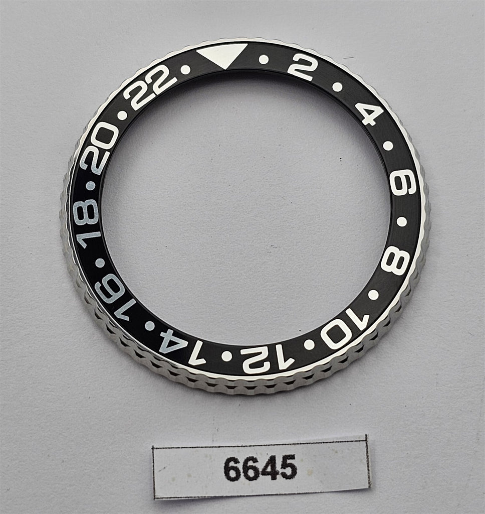 NEW SEIKO GMT BLACK 24hr BEZEL INSERT WATCH 7002 7000 & 6309 7040 WATCH BVT06645