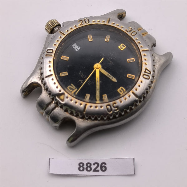 PROJECT TO FIX BULOVA MARINE STAR QUARTZ MENS GOLD PLATE SS WATCH 8826 EU SHIP