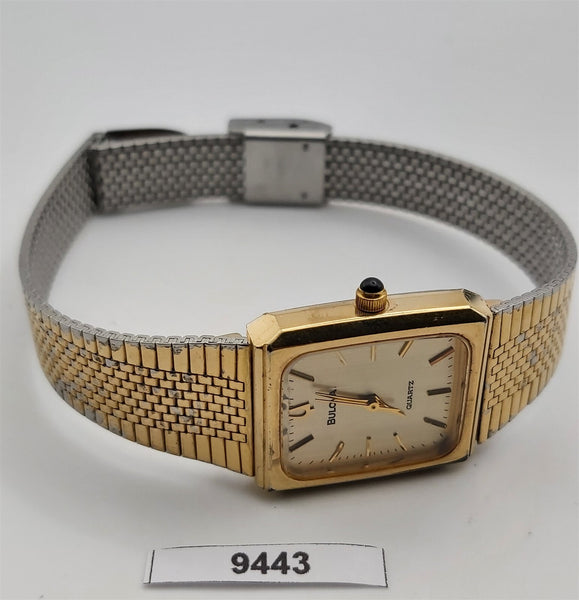 PROJECT TO FIX BULOVA QUARTZ LADIES GOLD PLATE DRESS WATCH EU SHIP 9443