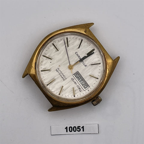 PROJECT TO FIX BULOVA CARAVELLE DAY DATE AUTOMATIC MENS GOLD WATCH BVT10051