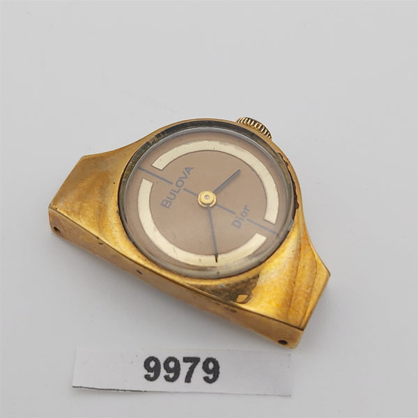 PROJECT TO FIX BULOVA CHRISTIAN DIOR COLLAB GOLD PLATE LADIES EU SHIP WATCH 9979