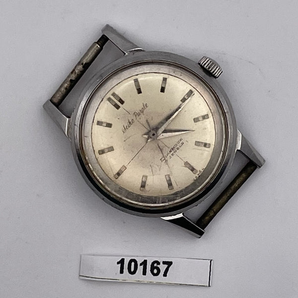 PROJECT TO FIX VINTAGE SEIKO PURPLE LADIES SS MANUAL WIND ROUND WATCH 10167