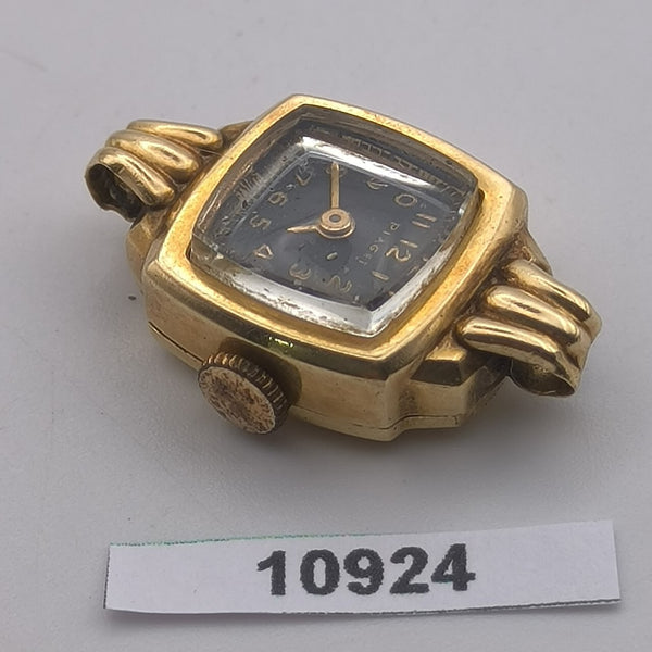 PROJECT TO FIX ART DECO PIAGET 14K SOLID GOLD ARABIC LADIES MANUAL WIND WATCH