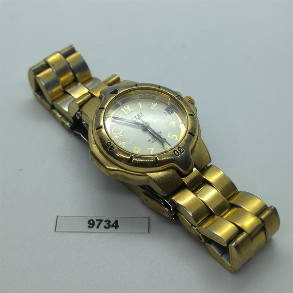 PROJECT TO FIX GUESS LADIES ARABIC DIAL GOLD PLATE WATCH EU SHIP WATCH 9734