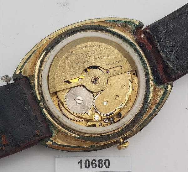 PROJECT TO FIX BULOVA GOLD PLATE AUTOMATIC WIND MENS DRESS WATCH 10680