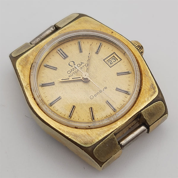 PROJECT TO FIX OMEGA GENEVE AUTOMATIC DATE GOLD LADIES DRESS WATCH EU SHIP B6559