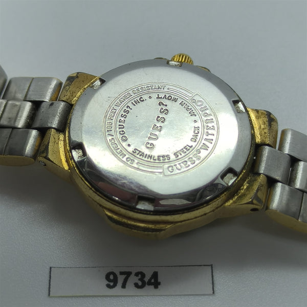 PROJECT TO FIX GUESS LADIES ARABIC DIAL GOLD PLATE WATCH EU SHIP WATCH 9734