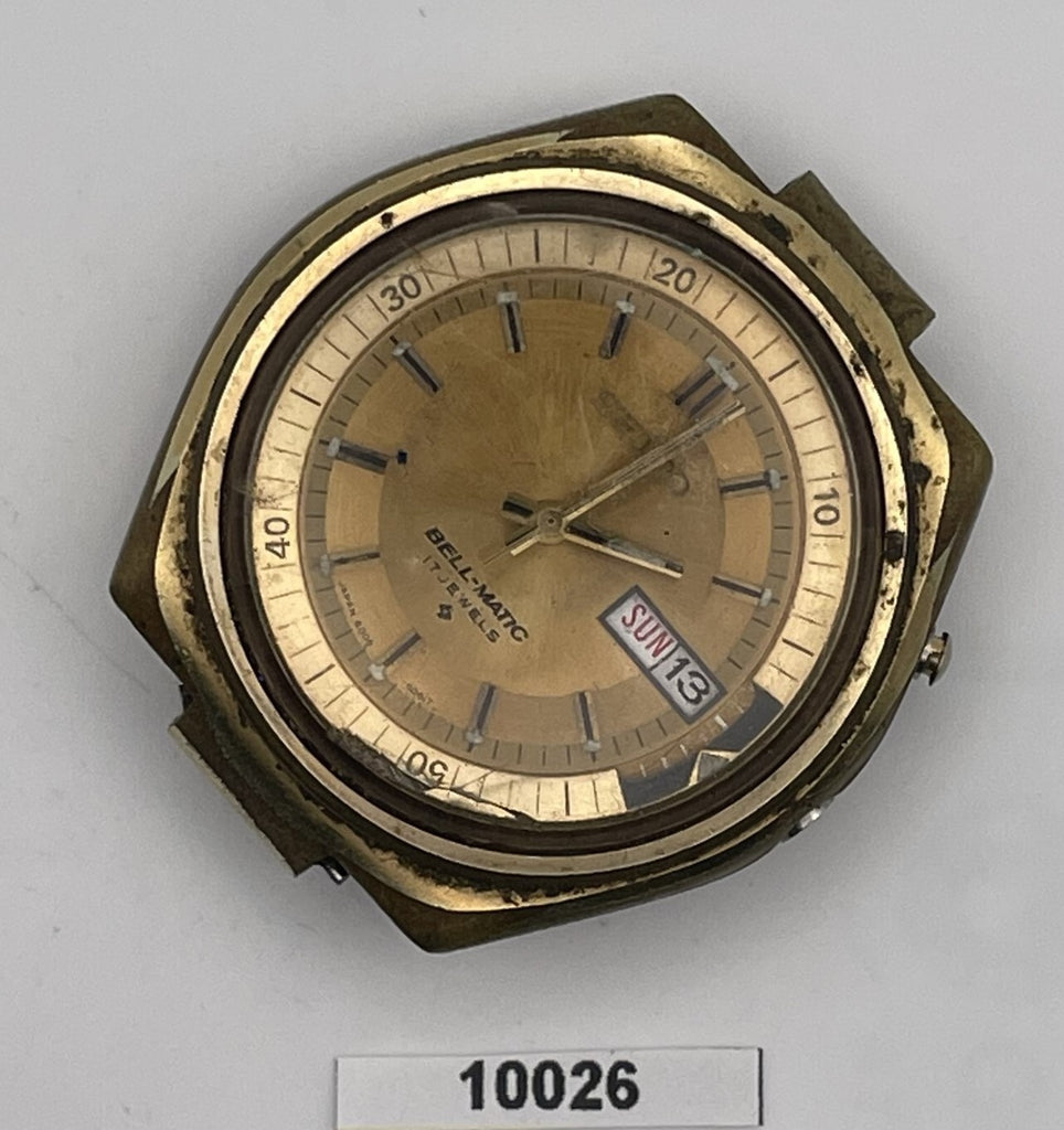 PROJECT FIX SEIKO BELLMATIC 4006 MENS GOLD AUTO DAY DATE WATCH EU SHIP 10026