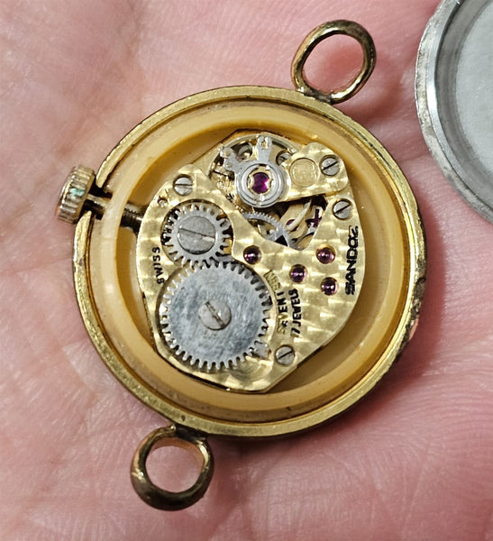 PROJECT TO FIX SANDOZ ROUND MANUAL WIND LADIES WATCH EU SHIP 8883