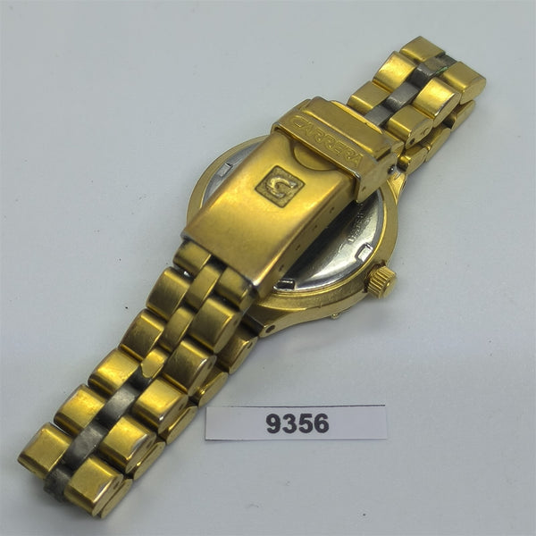 PROJECT TO FIX CARRERA LADIES GOLD PLATED QUARTZ DATE WATCH EU SHIP WATCH 9356