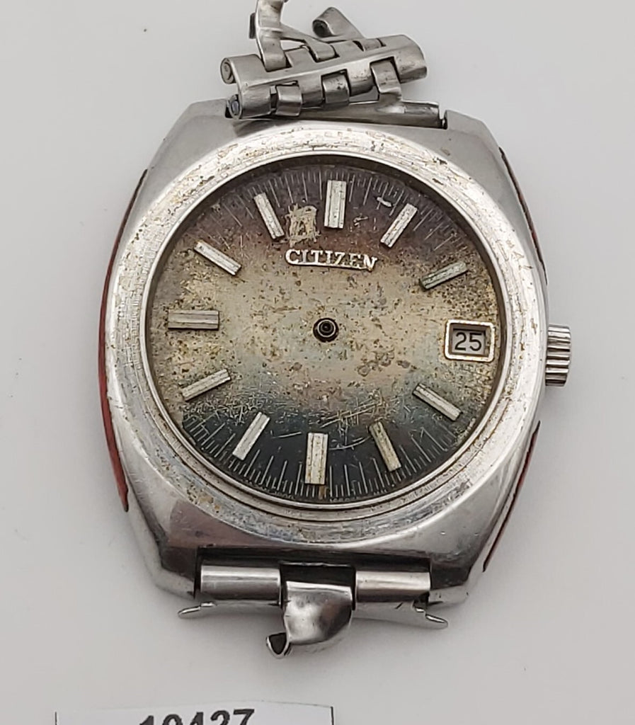 PROJECT TO FIX CITIZEN PARA WATER MANUAL WIND THICK LUGS STEEL DATE WATCH 10427